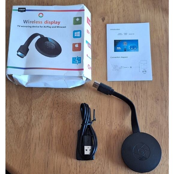 NEW! Wireless Display Tv Mirroring Device for Airplay and Miracast Streaming - Picture 2 of 5